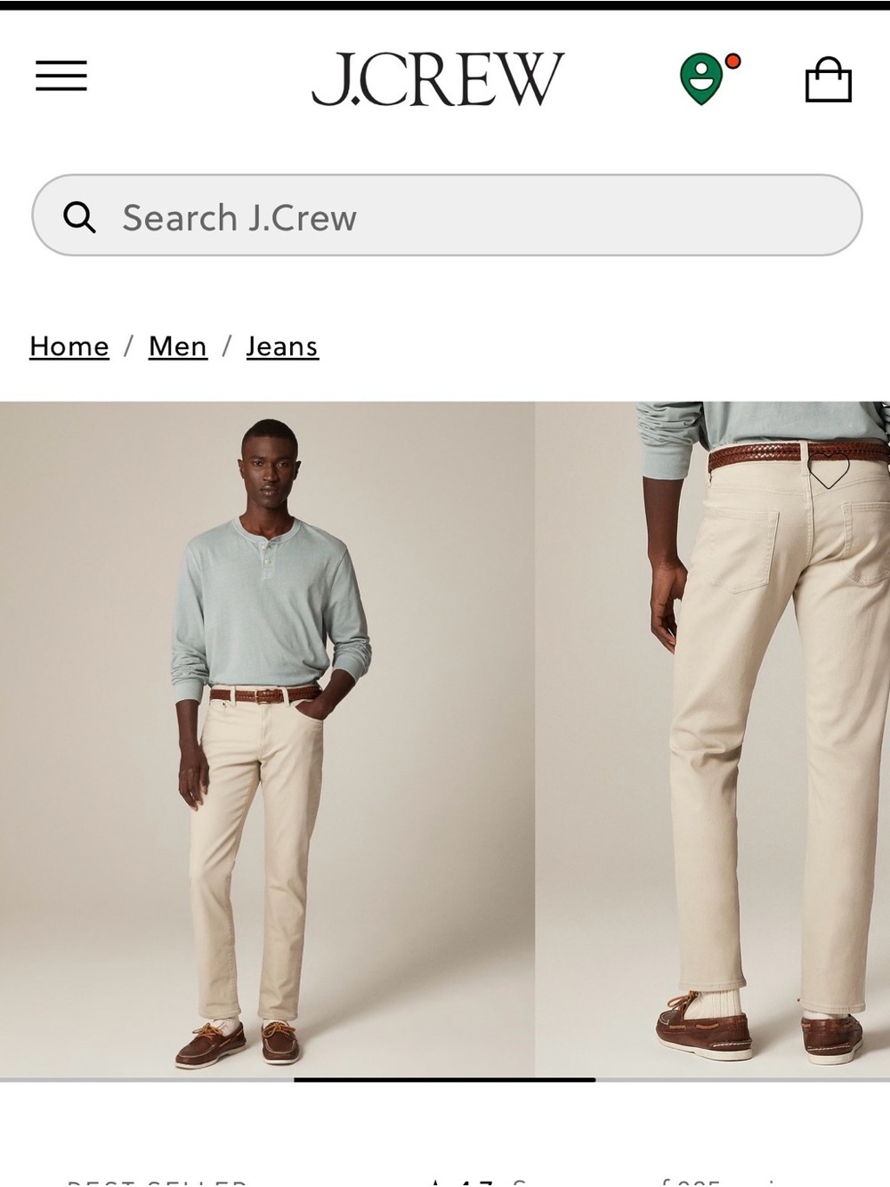 J. Crew Men's Beige Jeans